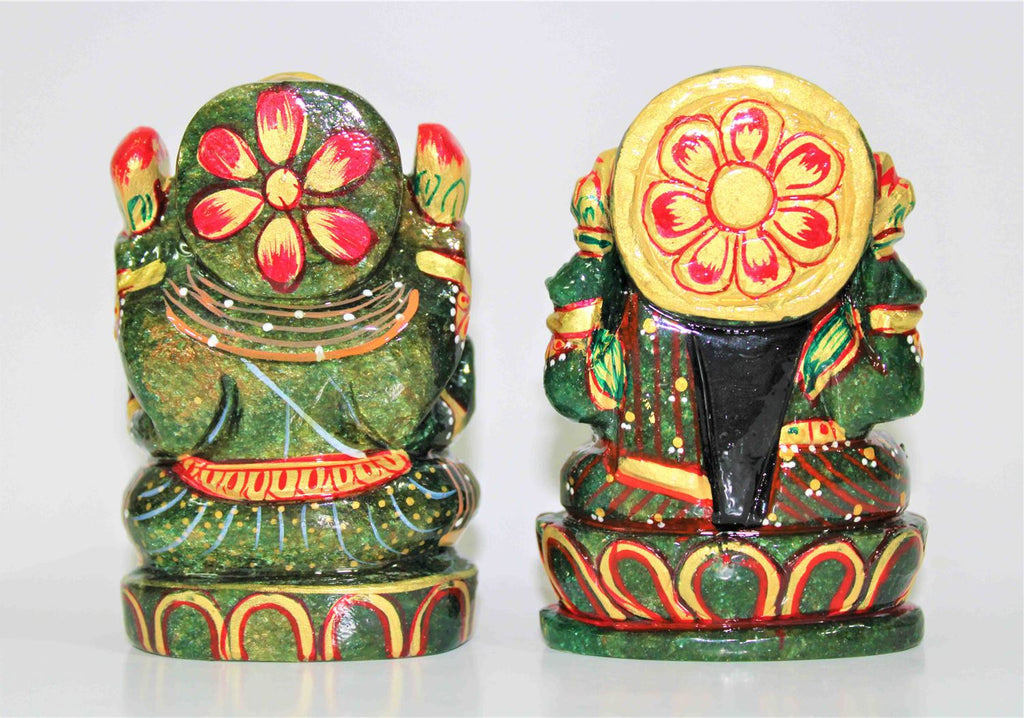 Green Jade Lakshmi Ganesh (527 gm) - Himalaya Rudraksha Anusandhan Kendra