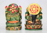 Green Jade Lakshmi Ganesh (527 gm) - Himalaya Rudraksha Anusandhan Kendra