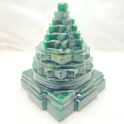 Green Jade Shreeyantra - 1.2 Kg - Himalaya Rudraksha Anusandhan Kendra
