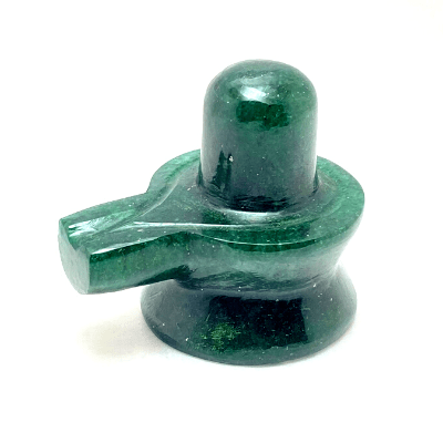 Green Jade Stone Shivling (100 grams) - Himalaya Rudraksha Anusandhan Kendra