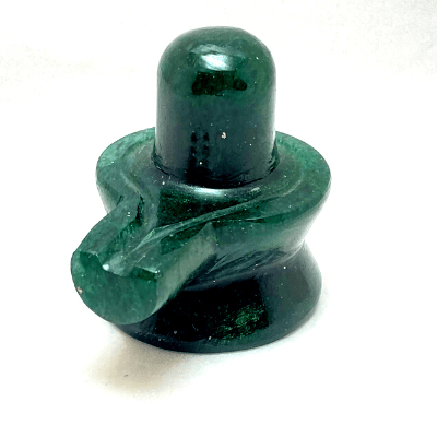 Green Jade Stone Shivling (100 grams) - Himalaya Rudraksha Anusandhan Kendra