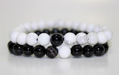 Howlite Couple Bracelet - Himalaya Rudraksha Anusandhan Kendra