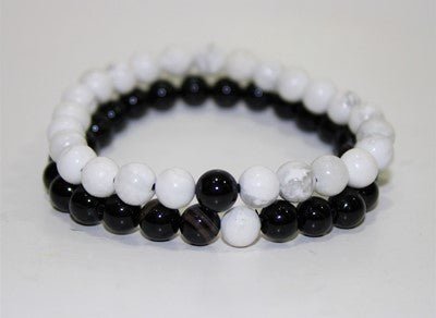 Howlite Couple Bracelet - Himalaya Rudraksha Anusandhan Kendra