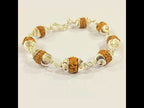 5 Face Rudraksh Bracelet In Silver (big beads)