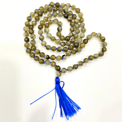 Labradorite Stone Mala - Himalaya Rudraksha Anusandhan Kendra