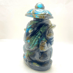 Labrodorite Ganesha - (430 gm) - Himalaya Rudraksha Anusandhan Kendra