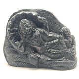 Lakshmi Vishnu Carved Shaligram - Himalaya Rudraksha Anusandhan Kendra