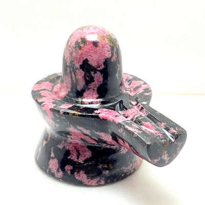 Rhodonite Stone Shivling (470 grams) - Himalaya Rudraksha Anusandhan Kendra
