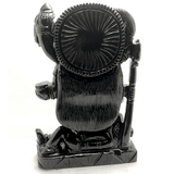 MAA DURGA CARVED ON BLACK AGATE STONE - Himalaya Rudraksha Anusandhan Kendra