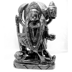 MAA DURGA CARVED ON BLACK AGATE STONE - Himalaya Rudraksha Anusandhan Kendra