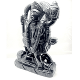 MAA DURGA CARVED ON BLACK AGATE STONE - Himalaya Rudraksha Anusandhan Kendra