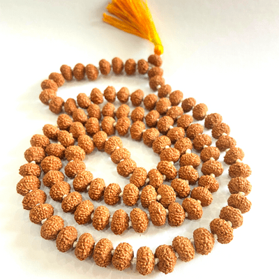 Natural 9 face Rudraksha Mala (108 +1 Beads) - Indonesian - Himalaya Rudraksha Anusandhan Kendra