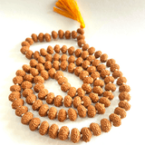 Natural 9 face Rudraksha Mala (108 +1 Beads) - Indonesian - Himalaya Rudraksha Anusandhan Kendra
