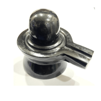 Natural Black Agate Shivling (700 gm) - Himalaya Rudraksha Anusandhan Kendra