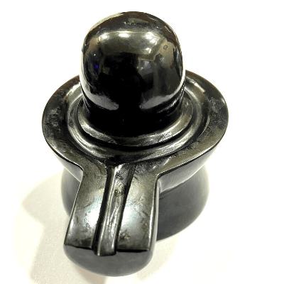 Natural Black Agate Shivling (700 gm) - Himalaya Rudraksha Anusandhan Kendra