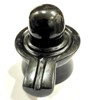 Natural Black Agate Shivling (700 gm) - Himalaya Rudraksha Anusandhan Kendra