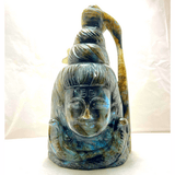 Natural Labrodorite Stone Shiva - Himalaya Rudraksha Anusandhan Kendra