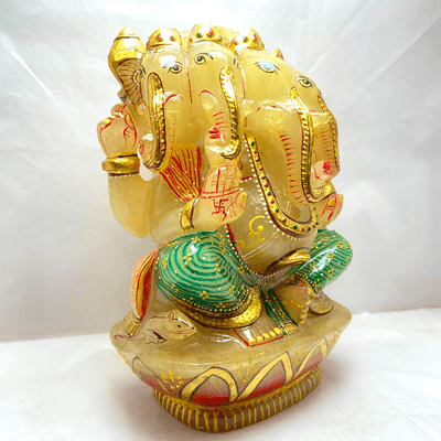 Panchmukhi Ganesha with Meenakari - Himalaya Rudraksha Anusandhan Kendra