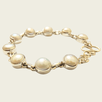 Pearl Silver Bracelet - Himalaya Rudraksha Anusandhan Kendra