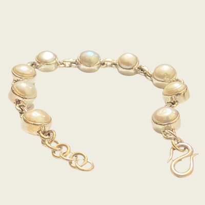 Pearl Silver Bracelet - Himalaya Rudraksha Anusandhan Kendra