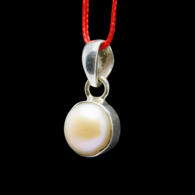 Pearl Silver Pendant - Himalaya Rudraksha Anusandhan Kendra