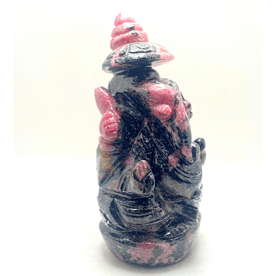 Rhodolite Stone Ganesha - (482 gm) - Himalaya Rudraksha Anusandhan Kendra