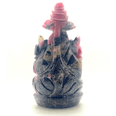 Rhodolite Stone Ganesha - (482 gm) - Himalaya Rudraksha Anusandhan Kendra