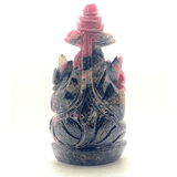 Rhodolite Stone Ganesha - (482 gm) - Himalaya Rudraksha Anusandhan Kendra