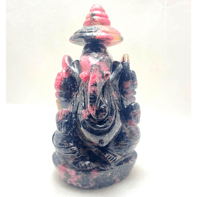 Rhodolite Stone Ganesha - (482 gm) - Himalaya Rudraksha Anusandhan Kendra