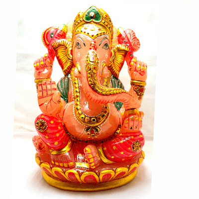 Rose Quartz Ganesha - 3.0 Kgs - Himalaya Rudraksha Anusandhan Kendra