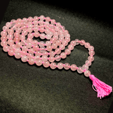 Rose Quartz Mala (108 + 1 Beads) - Himalaya Rudraksha Anusandhan Kendra