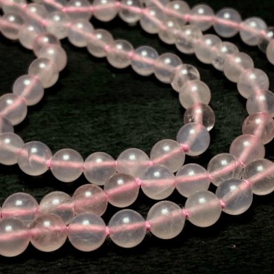 Rose Quartz Mala (108 + 1 Beads) - Himalaya Rudraksha Anusandhan Kendra