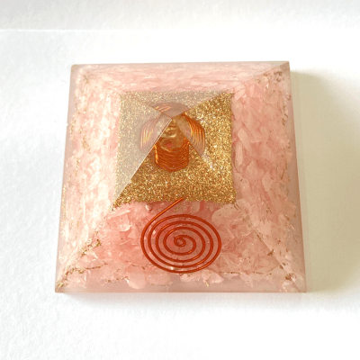 Rose Quartz Pyramid - Himalaya Rudraksha Anusandhan Kendra