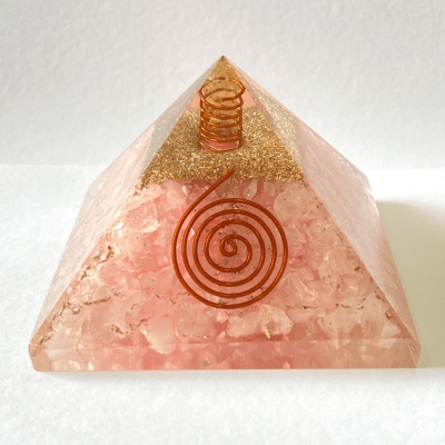 Rose Quartz Pyramid - Himalaya Rudraksha Anusandhan Kendra