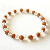 Rudraksh Sphatik Bracelet - Himalaya Rudraksha Anusandhan Kendra