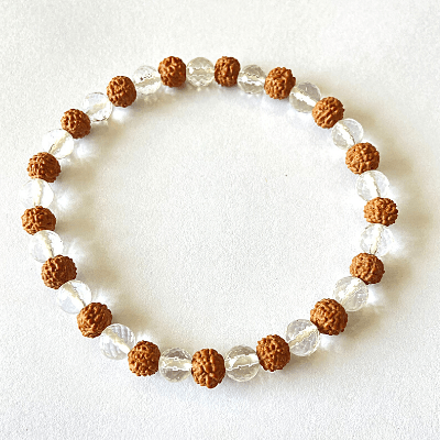 Rudraksh Sphatik Bracelet - Himalaya Rudraksha Anusandhan Kendra