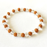 Rudraksh Sphatik Bracelet - Himalaya Rudraksha Anusandhan Kendra
