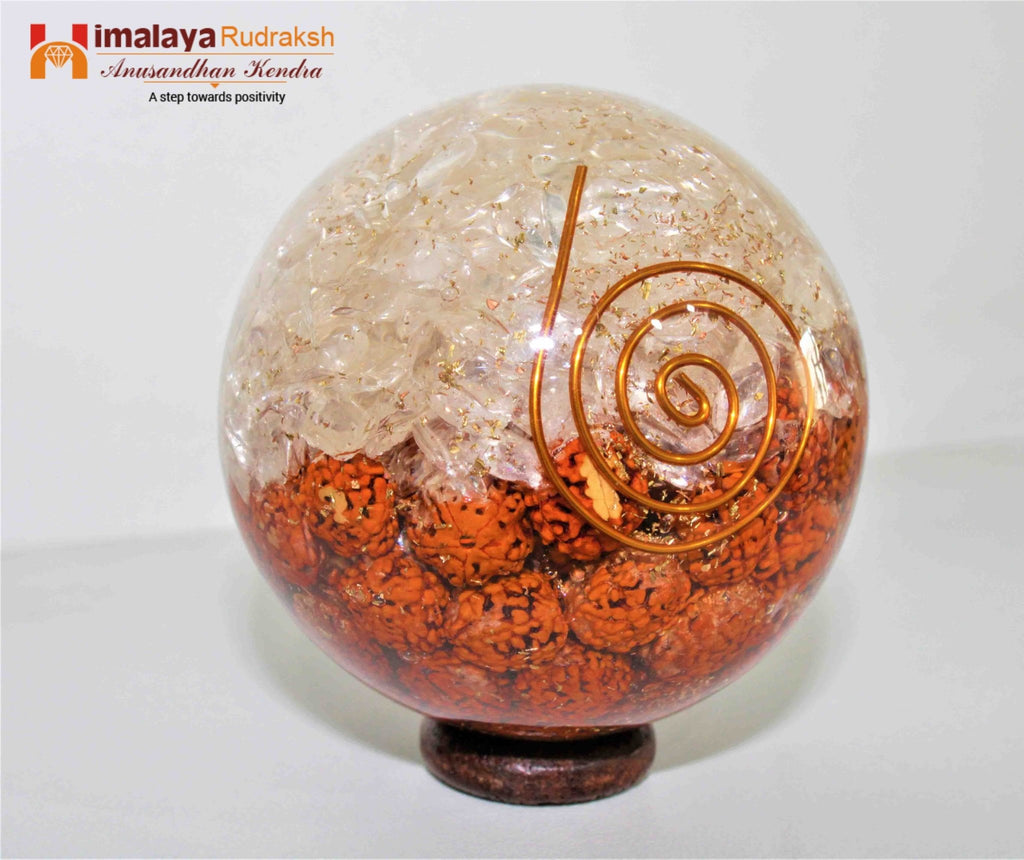 Rudraksha Crystal Ball - Himalaya Rudraksha Anusandhan Kendra