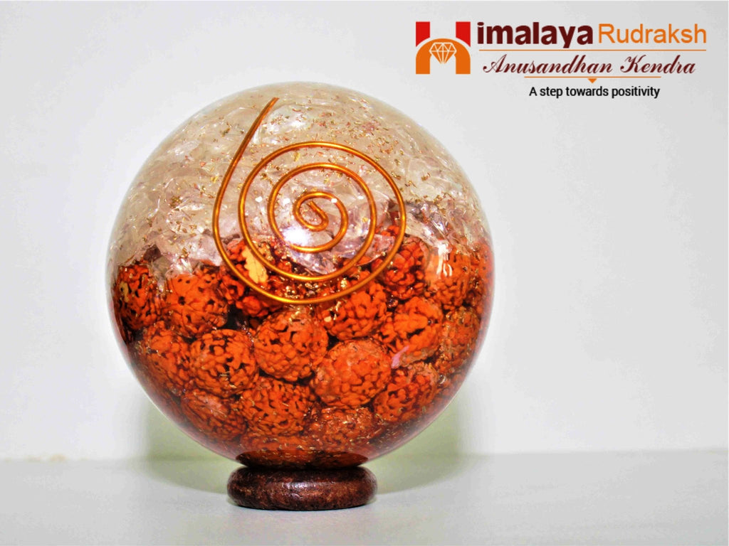 Rudraksha Crystal Ball - Himalaya Rudraksha Anusandhan Kendra