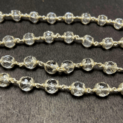 Sphatik Silver Mala - Himalaya Rudraksha Anusandhan Kendra