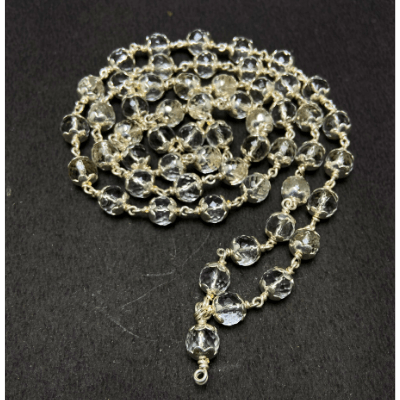 Sphatik Silver Mala - Himalaya Rudraksha Anusandhan Kendra