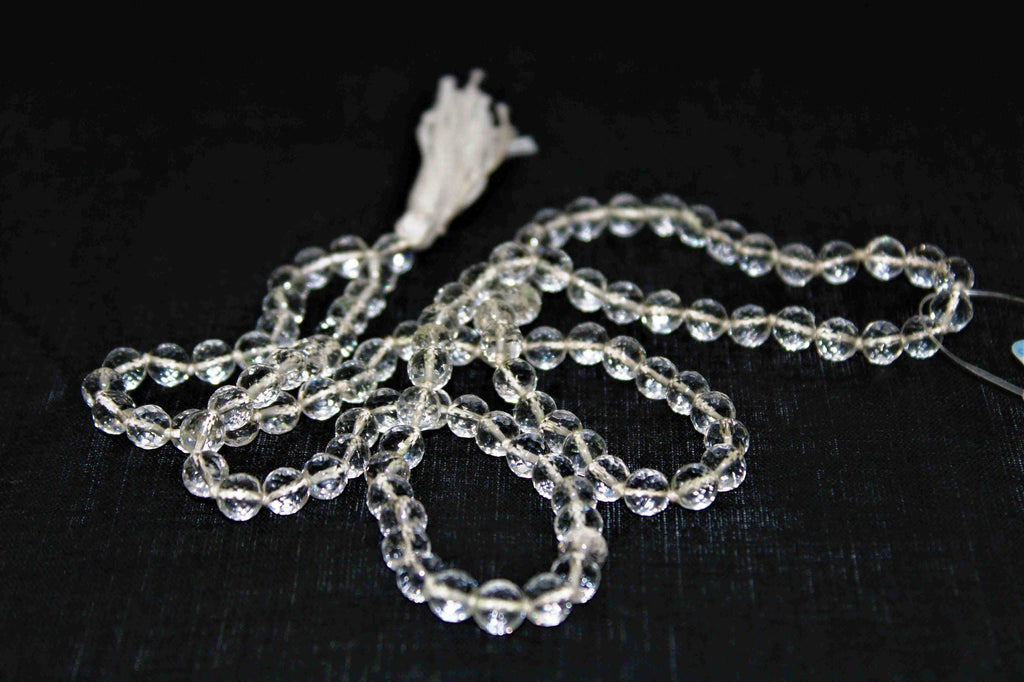 Sphatik(quartz) Mala - diamond cut - Himalaya Rudraksha Anusandhan Kendra