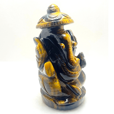 Tiger Stone Ganesha - (257 gm) - Himalaya Rudraksha Anusandhan Kendra