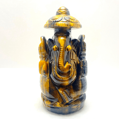 Tiger Stone Ganesha - (257 gm) - Himalaya Rudraksha Anusandhan Kendra
