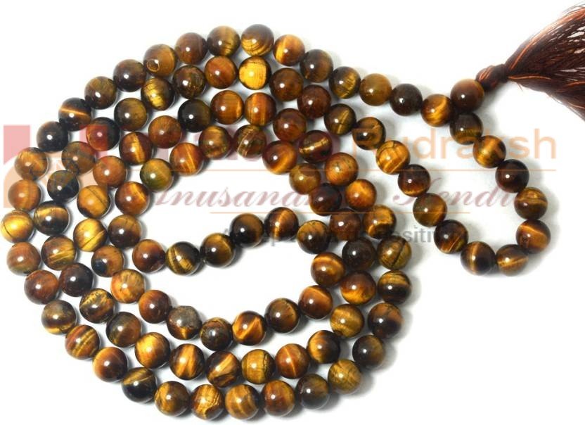 Tiger Stone Mala - Himalaya Rudraksha Anusandhan Kendra