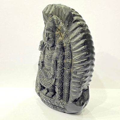 Tirupati Balaji Carved Shaligram (566 gms) - Himalaya Rudraksha Anusandhan Kendra