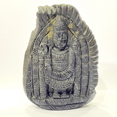 Tirupati Balaji Carved Shaligram (566 gms) - Himalaya Rudraksha Anusandhan Kendra