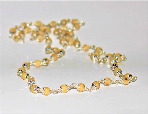 Tulsi Mala with Silver capping - White - Himalaya Rudraksha Anusandhan Kendra