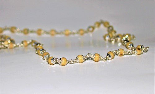 Tulsi Mala with Silver capping - White - Himalaya Rudraksha Anusandhan Kendra