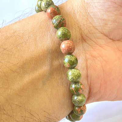 Unakite Bracelet - Himalaya Rudraksha Anusandhan Kendra